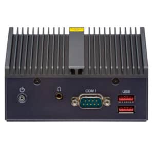 BOX J6412 Mini-PC mit 2x HDMI 2.0 für Dual-Display-Signage und Industrie-Visualisierungen.