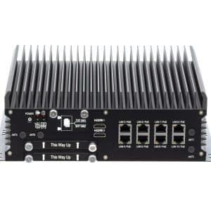 RUGGED T1000 Fahrzeug-Mini-PC mit NVIDIA Quadro T1000 GPU für Outdoor-Digital-Signage.